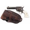 Image 1 : Antique Colt Single Action Army Revolver with Extra Set of Grips and Leather Holster