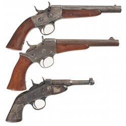 Three Remington Rolling Block Pistols