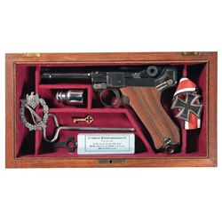 Simson & Company 1915/1920 Dated Luger Pistol with Case and Accessories