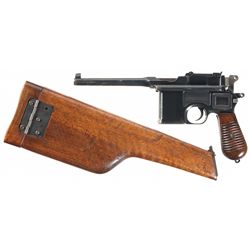 Commercial Mauser Broomhandle Semi-Automatic Pistol