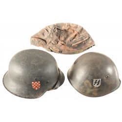 Two SS Helmets and One SS Helmet Cover