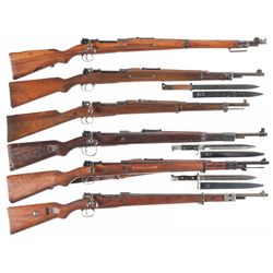 Six Bolt Action Military Long Guns