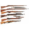 Image 1 : Six Bolt Action Military Long Guns with Bayonets