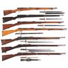 Image 1 : Seven Military Bolt Action Rifles with Bayonets