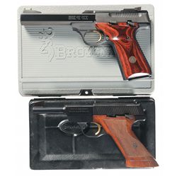 Two Cased Browning Semi-Automatic Pistols