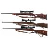 Image 2 : Three Scoped Bolt Action Sporting Rifles