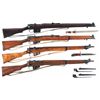 Image 1 : Four Enfield Bolt Action Rifles
