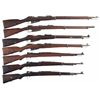 Image 1 : Seven Bolt Action Military Rifles