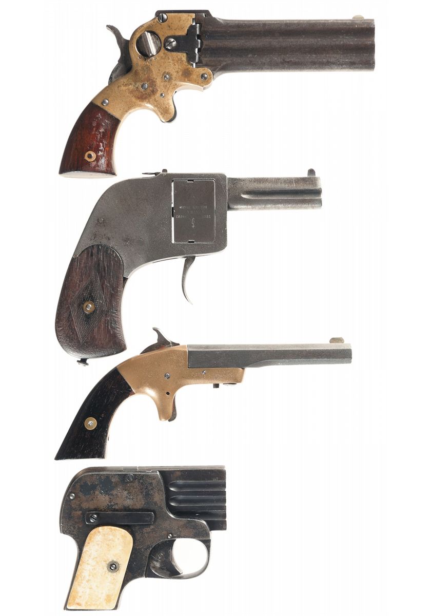 Four Antique Cartridge Pistols