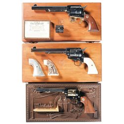 Three Display Cased Colt Single Action Revolvers