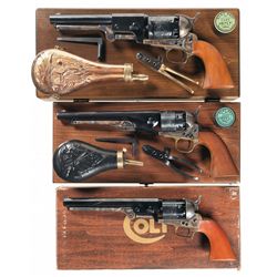 Three Colt Black Powder Series Percussion Revolvers - A) Colt Third Model Dragoon Revolver with Wood