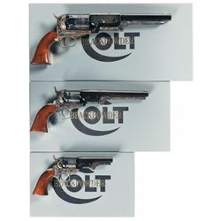 Collector's Lot of Three Boxed Colt Signature Series Percussion Revolvers