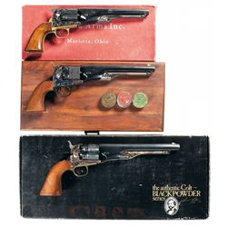 Three Reproduction Percussion Revolvers