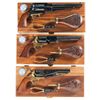 Image 1 : Three Cased Italian Replica Percussion Revolvers