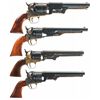 Image 1 : Collector's Lot of Four Reproduction Percussion Revolvers