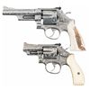 Image 1 : Two Engraved Smith & Wesson Double Action Revolvers