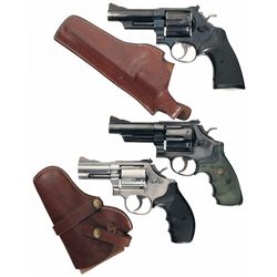 Three Smith & Wesson Double Action Revolvers