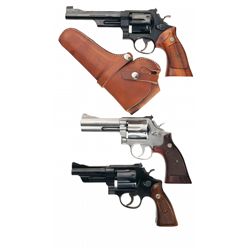 Three Smith & Wesson Double Action Revolvers