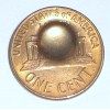 Image 2 : 1963-D RARE MASONIC PUNCH PENNY *RARE MINT STATE MS HIGH GRADE*!! COIN CAME OUT OF SAFE!!