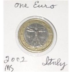 2002 ITALY 1 EURO CENT COIN *RARE MS HIGH GRADE* COIN CAME OUT OF PRIVATE EURO COIN COLLECTION!!