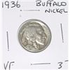 Image 1 : 1936 BUFFALO NICKEL RED BOOK VALUE IS $3.00+ NICE EARLY VERY FINE GRADE COIN NICKEL CAME OUT OF SAFE