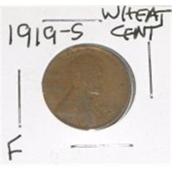 1919-S WHEAT PENNY *NICE FINE GRADE*!! PENNY CAME OUT OF SAFE!!