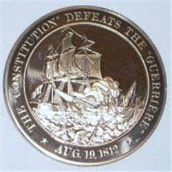 1812 *THE CONSTITUTION DEFEATS THE GUERRIERE *RARE MINT STATE MS HIGH GRADE*!! COIN CAME OUT OF SAFE