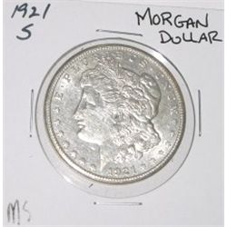 1921-S MORGAN SILVER DOLLAR *RARE MINT STATE MS HIGH GRADE*!! SILVER DOLLAR CAME OUT OF SAFE!!