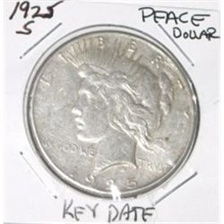1925-S PEACE SILVER DOLLAR *RARE KEY DATE*!! SILVER DOLLAR CAME OUT OF SAFE!!