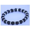 Image 1 : 95.10 CTW BLACK PEARL AND CZ BRACELET