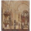 Image 1 : ADOLF HITLER CHURCH INTERIOR WATERCOLOR PAINTING