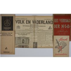 DUTCH NAZI PARTY (NSB) PROPAGANDA AND EPHEMERA