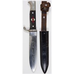 HITLER YOUTH KNIFE AND SCABBARD
