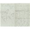Image 1 : UNION HOME-FRONT LETTER WITH SATIRICAL DRAWING OF LINCOLN AND JEFF DAVIS