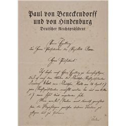 PAUL VON HINDENBURG