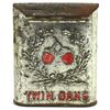 Image 2 : Twin Oaks tin with hinged top tobacco pocket tin