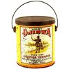 Image 1 : Light Ojibwa tobacco tin 6" tall with original lid