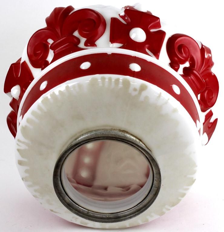 Original Red Crown milk glass gas pump globe