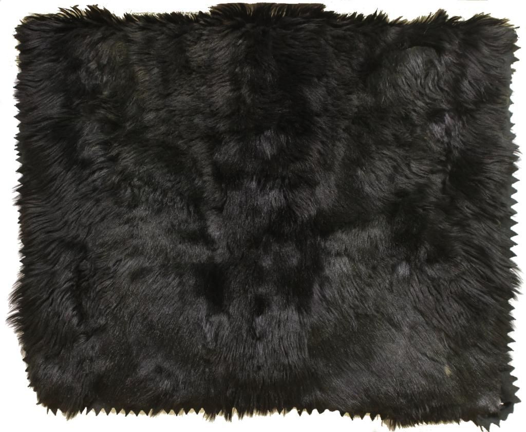 Boar Skin Robe Antique black bear skin lap robe