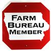 Image 1 : Double sided Farm Bureau Member Stop sign