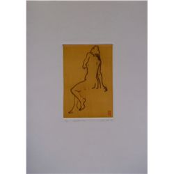 Jihong Shi, Nude #14,  Signed Etching