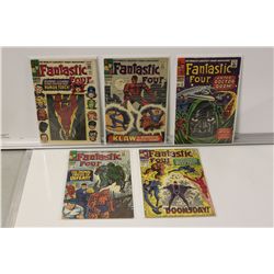 FANTASTIC FOUR #54, 56 - 59 (5 ISSUES MID TO
