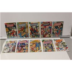 JUSTICE LEAGUE NEAR COMPLETE RUN OF BRONZE AGE 52