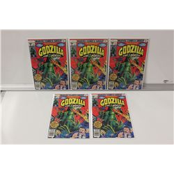 GODZILLA HIGH GRADE #1'S LOT (1977) 5 BEAUTIFUL