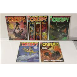 CREEPY HIGH GRADE AVERAGE #66, 87, 91, 94 & 95 (5)