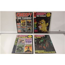 CREEPY VINTAGE YEARBOOKS & ANNUALS FROM 1968, '69, '70 & '71 (4)
