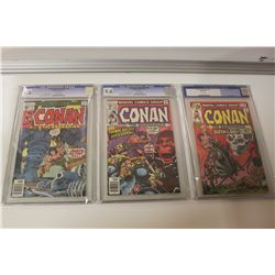 3 CGC CONAN  #'S 62, 77, 81:  ALL 9.6 (NM+) #62