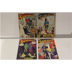 SUPERMAN #174, 184, 186, 198 (1965-67)  MID GRADE
