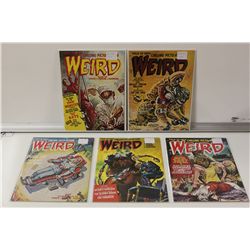 WEIRD 1971 RUN *RARE IN HIGH GRADE* 5 ISSUE LOT: