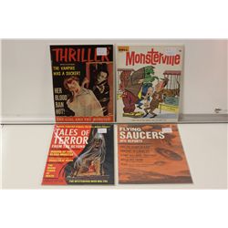 4 SCARCE 1960'S #1 MAGAZINES LOT THRILLER #1